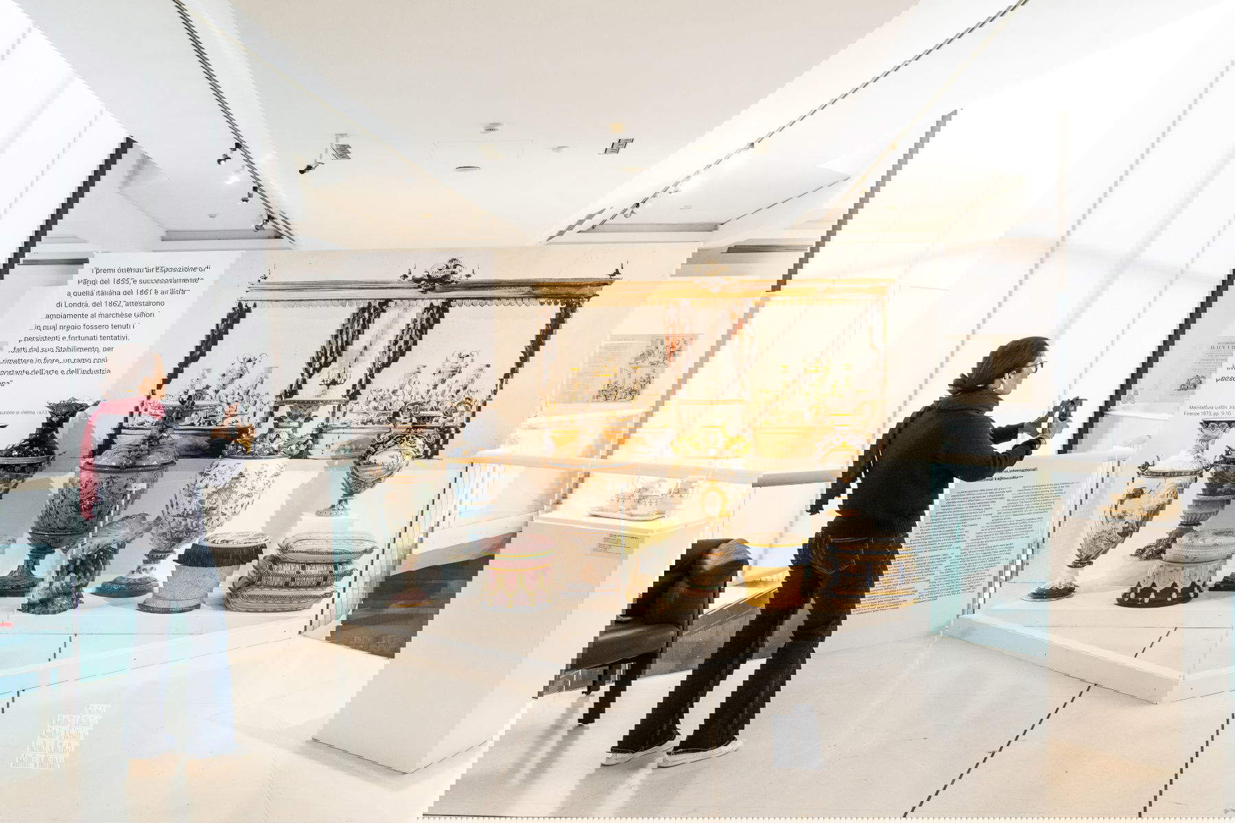 Installation view of the exhibition Alchimia Ginori 1737-1896. Art and technique in manufacturing