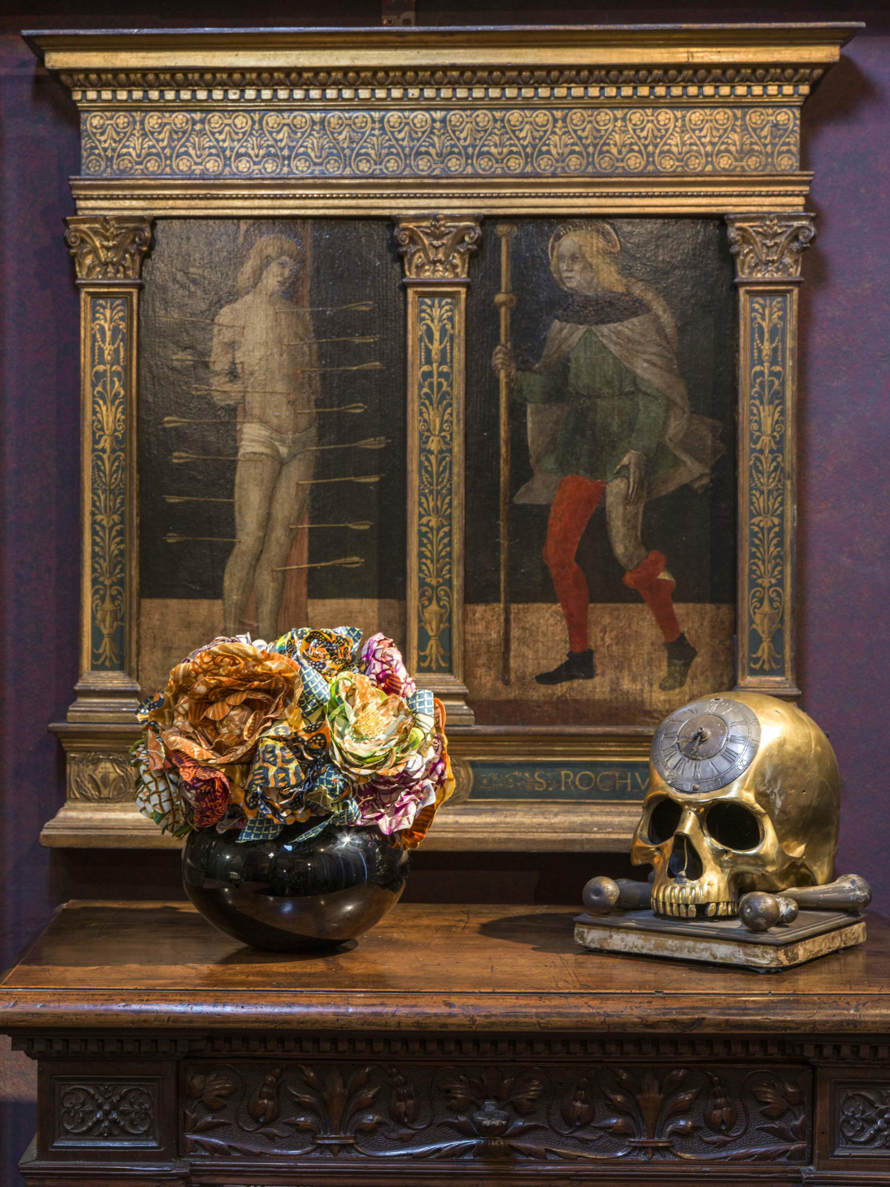 Vue de l'exposition « Trama e Ordito. Entre Pistoletto, Buren et Boetti », issue de la collection Canclini. Photo : Elena Datrino