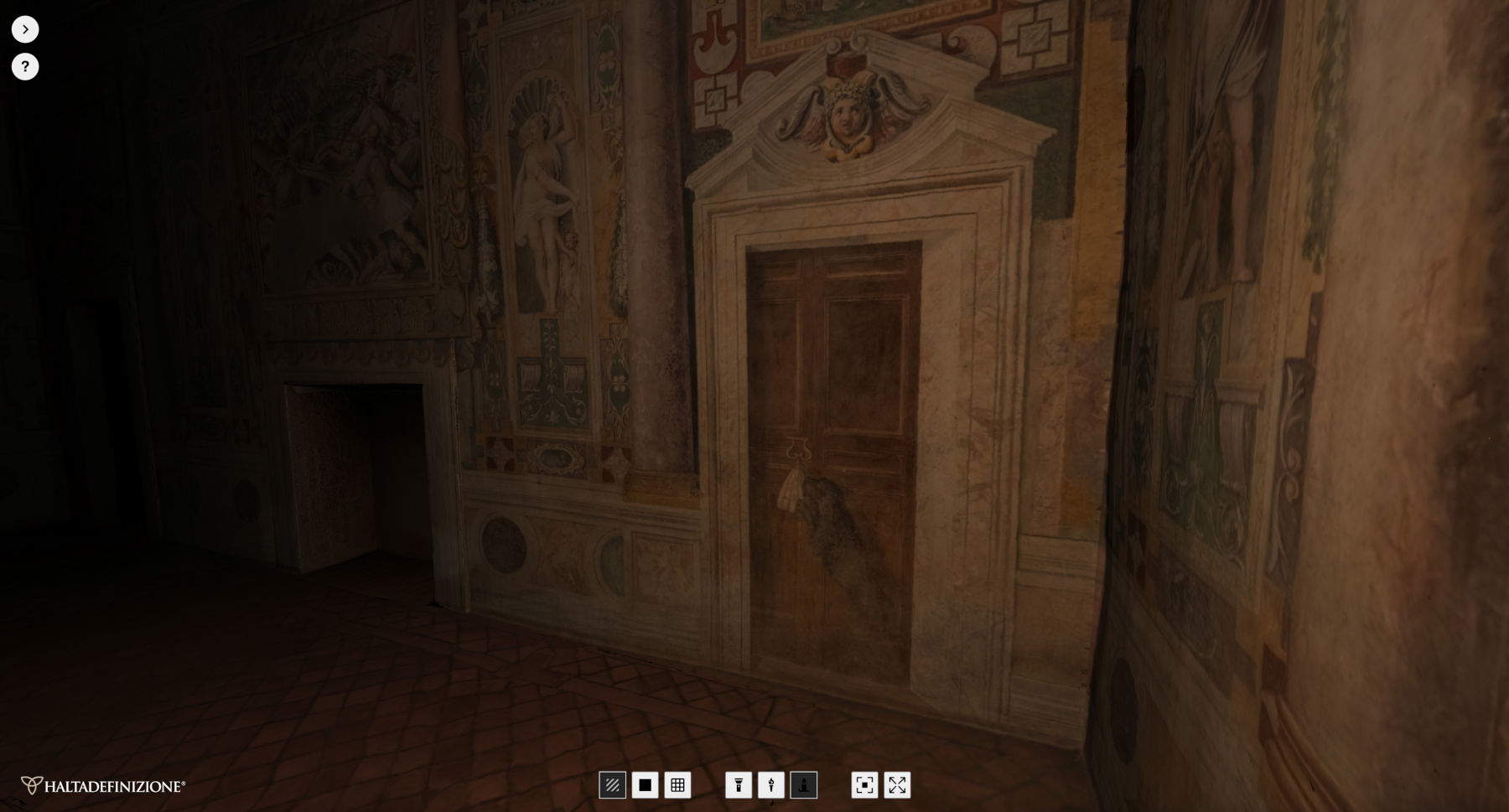 Villa d'Este Tivoli, Tiburtina First Hall, Visita virtual 3D - Iluminación con velas