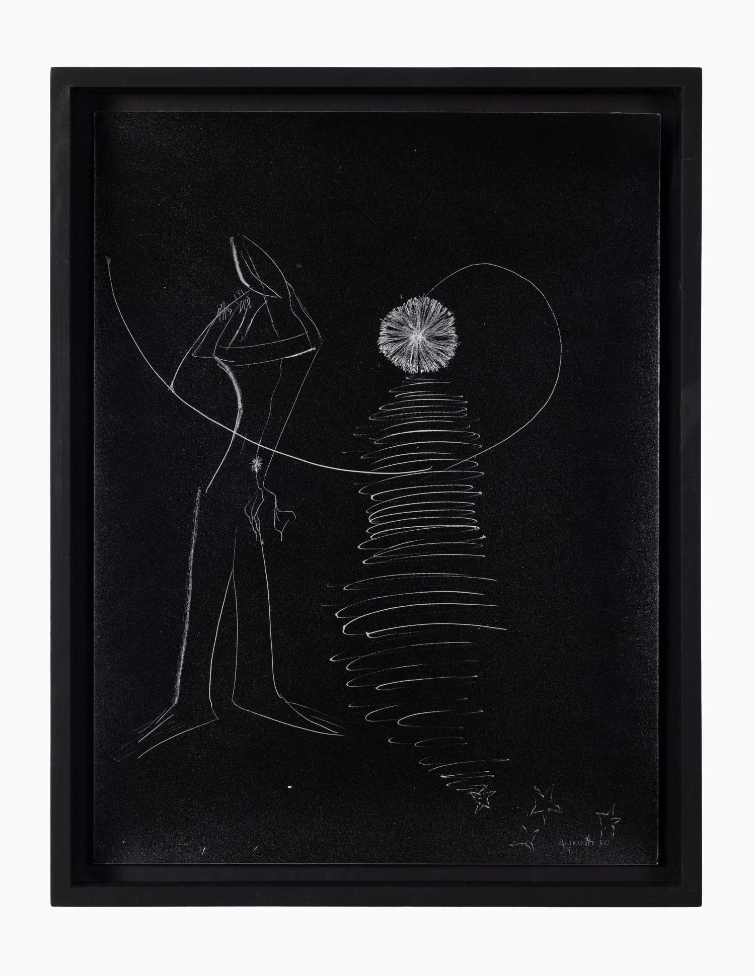 Vincenzo Agnetti, Photo-Graffia, (exposed and scratched photographic paper, 44.5 x 34.5 cm). Courtesy Archivio Vincenzo Agnetti, Milan