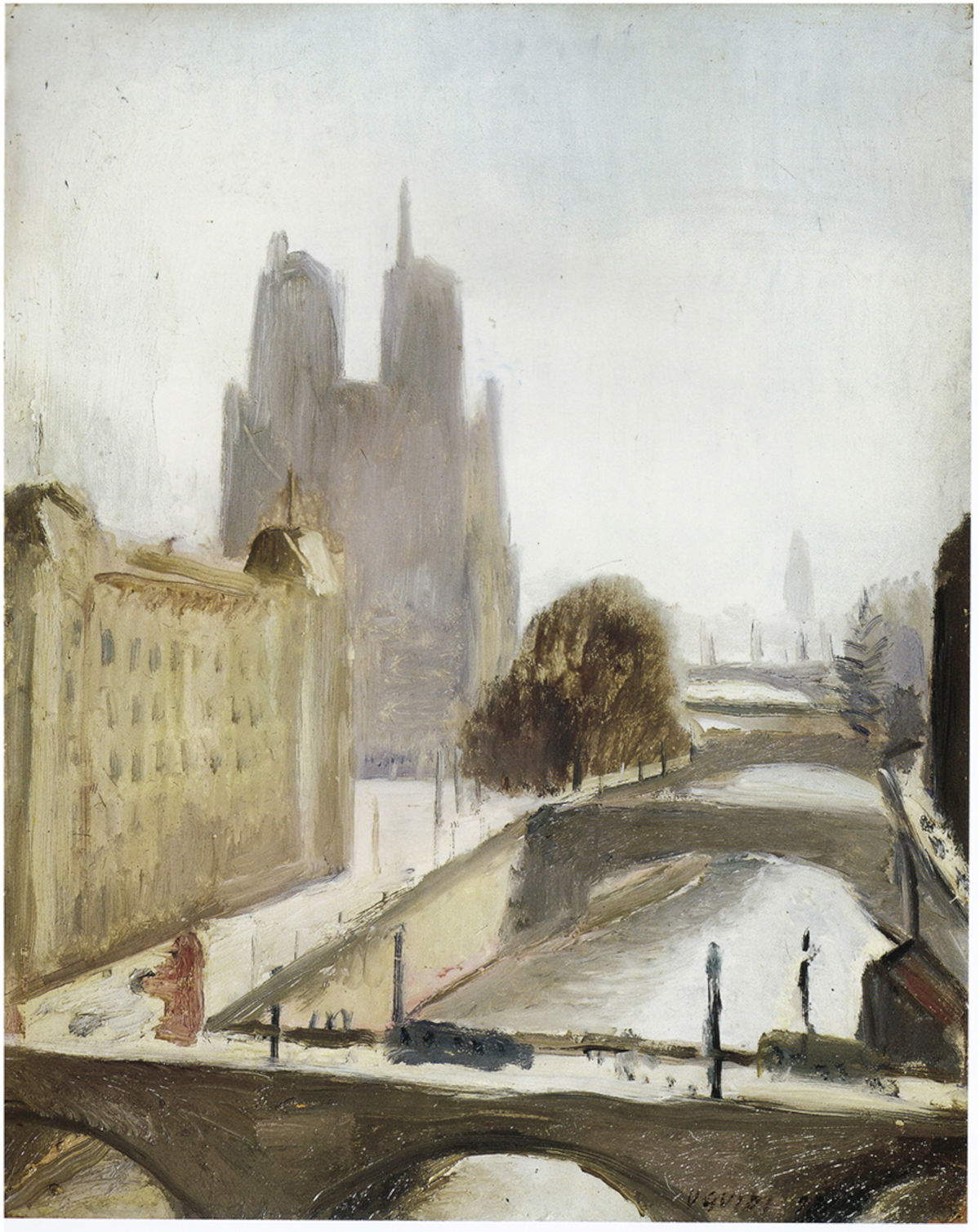 Virgilio Guidi, Notre Dame de Paris (1931; oil on panel, 61x50 cm)