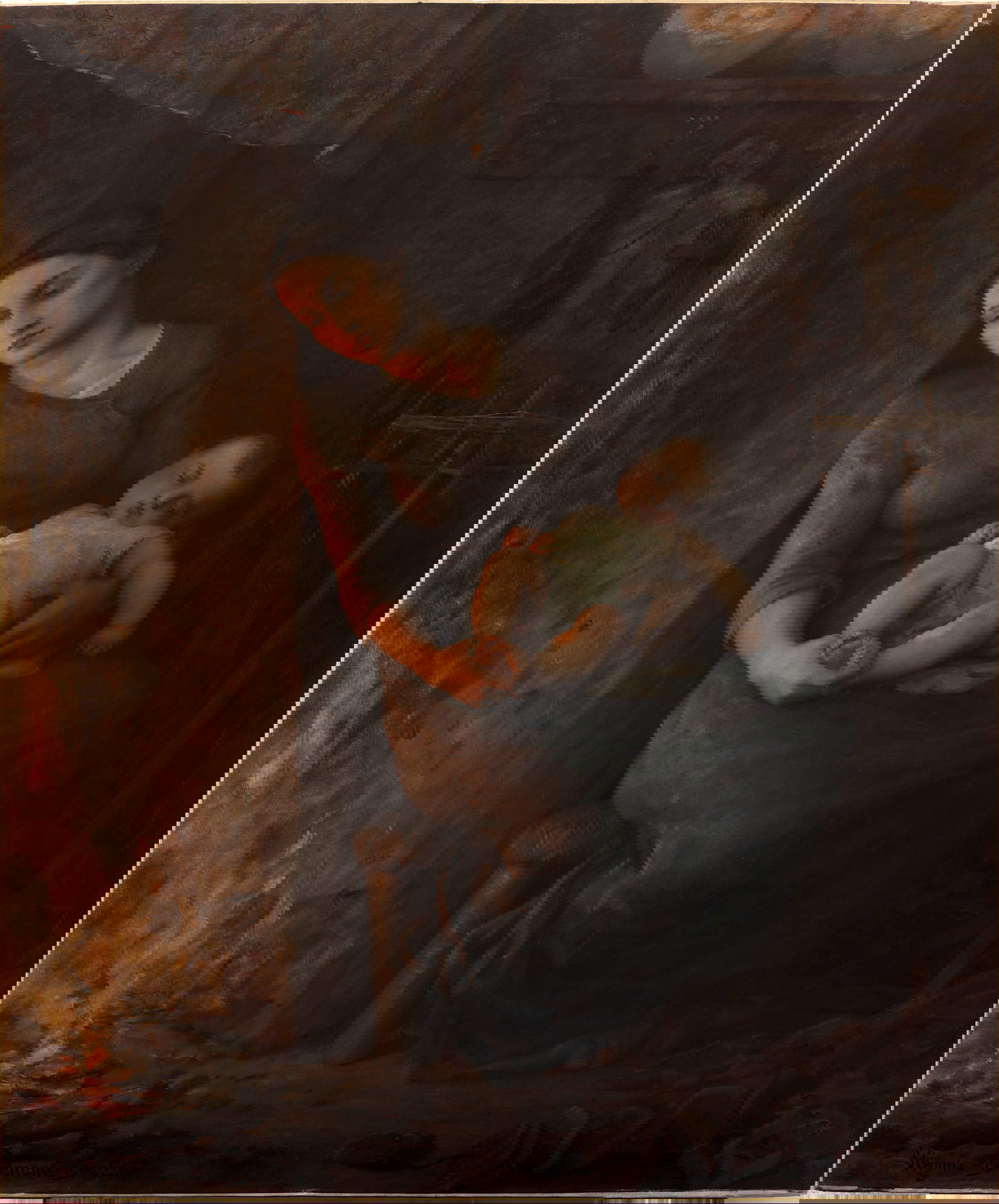 Virginie Demont-Breton, L'homme est en mer (1889; oil on canvas, 160 x 134 cm)