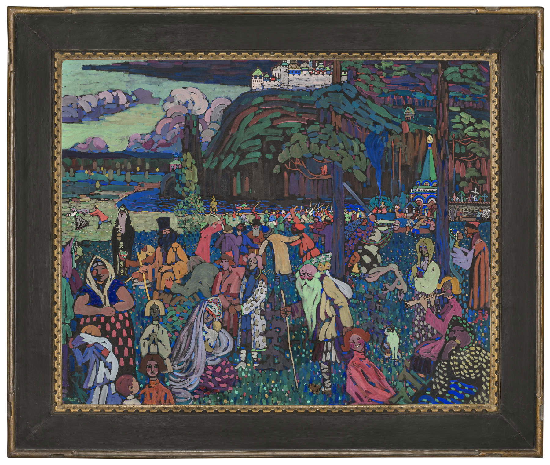 Kandinsky, «Das bunte Leben» (1907; 130 &times; 163 cm). Por cortesía de Christie&rsquo;s