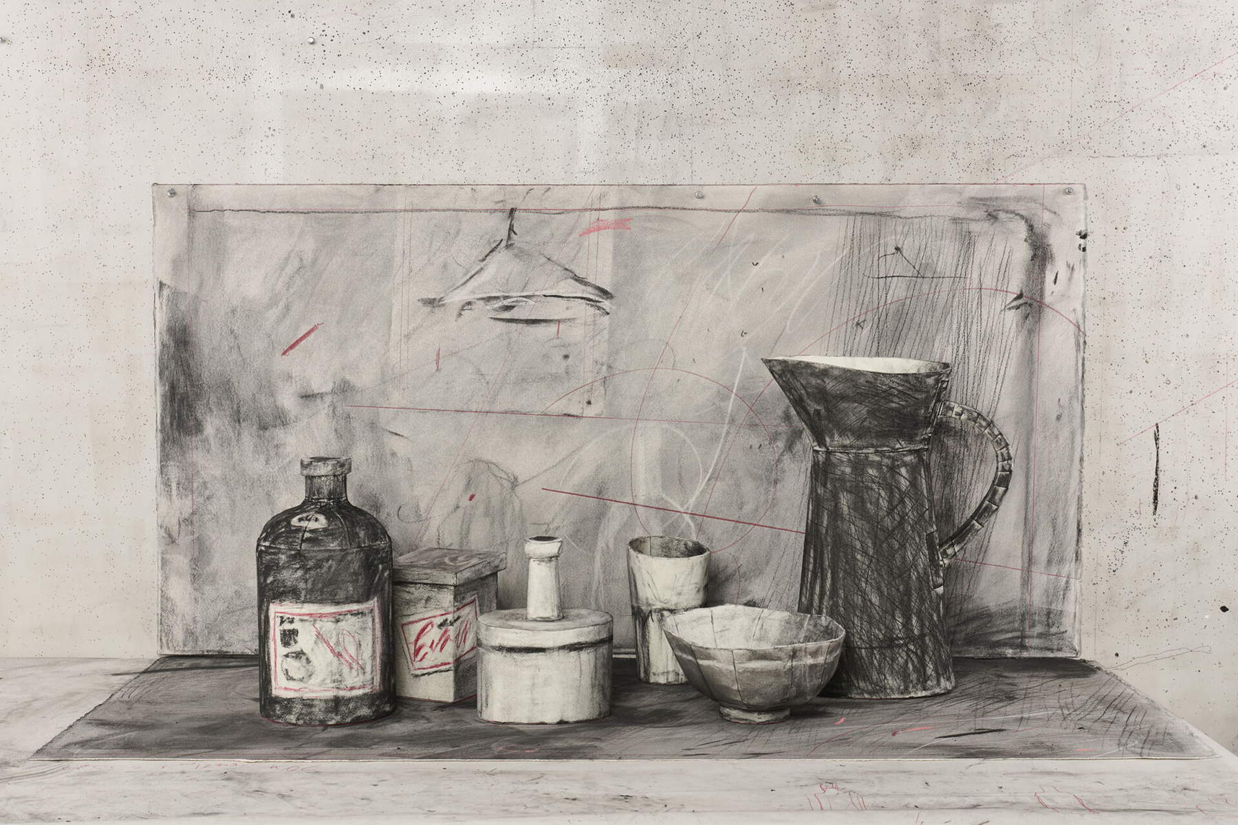 William Kentridge, REMEMBERING MORANDI. Mit freundlicher Genehmigung der Galerie Lia Rumma Mailand Neapel