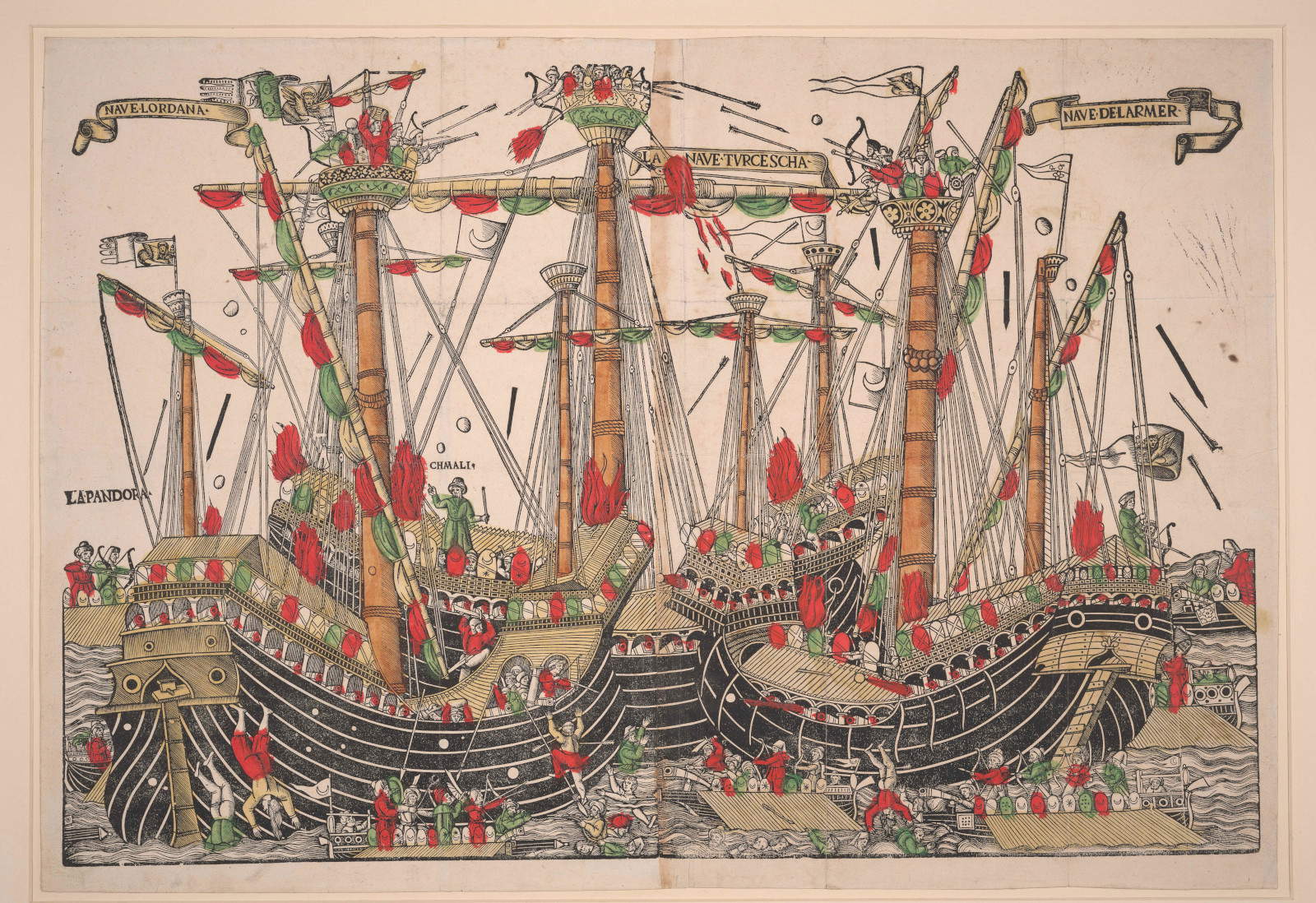 Anonimo, Battaglia di Zonchio (1499-1500 circa) &copy; The Trustees of the British Museum
