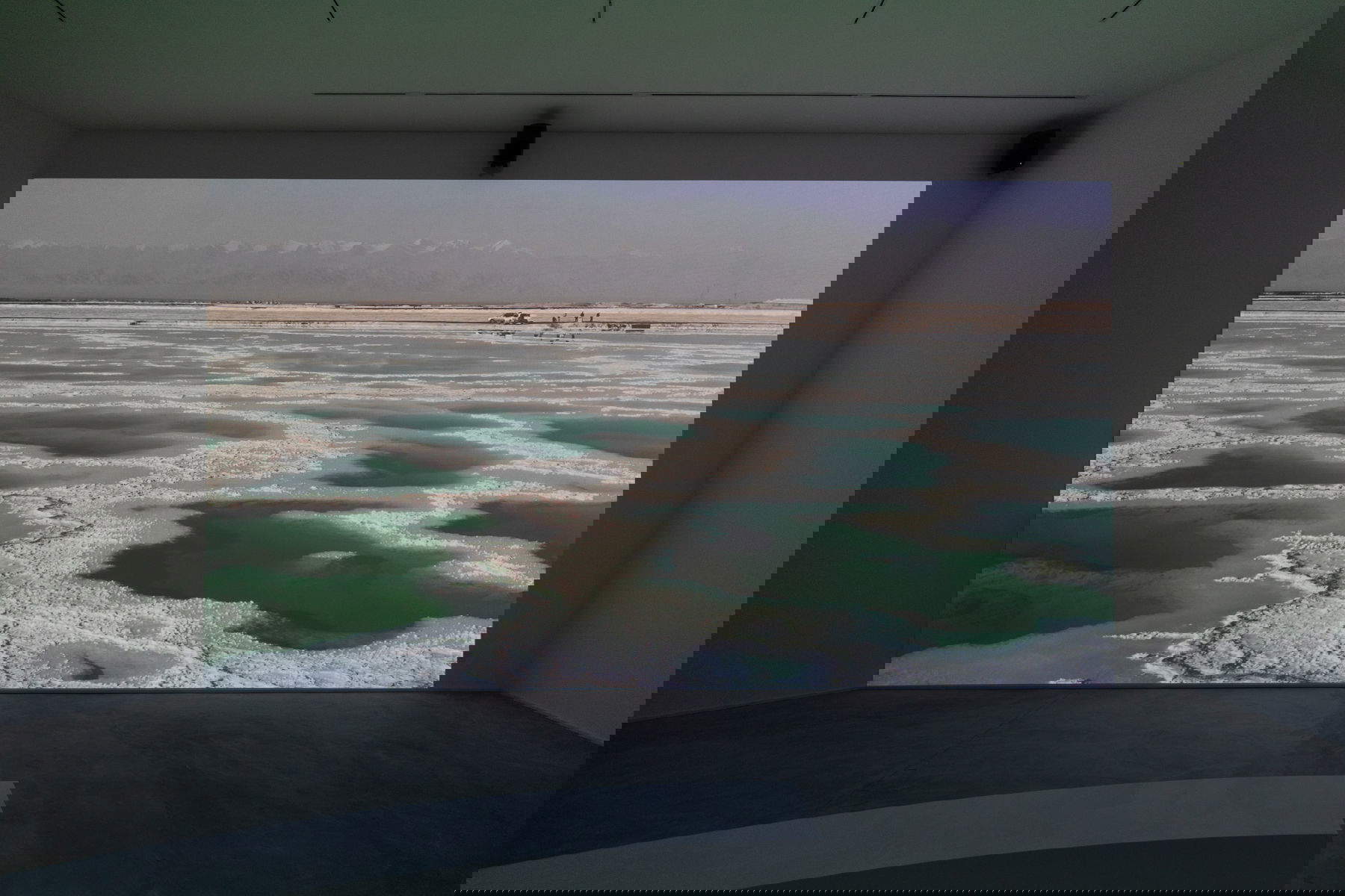 Installation view of The White Stone (2021) The Ground is Falling by Xin Liu. Courtesy of the artist and Aranya Art Center.