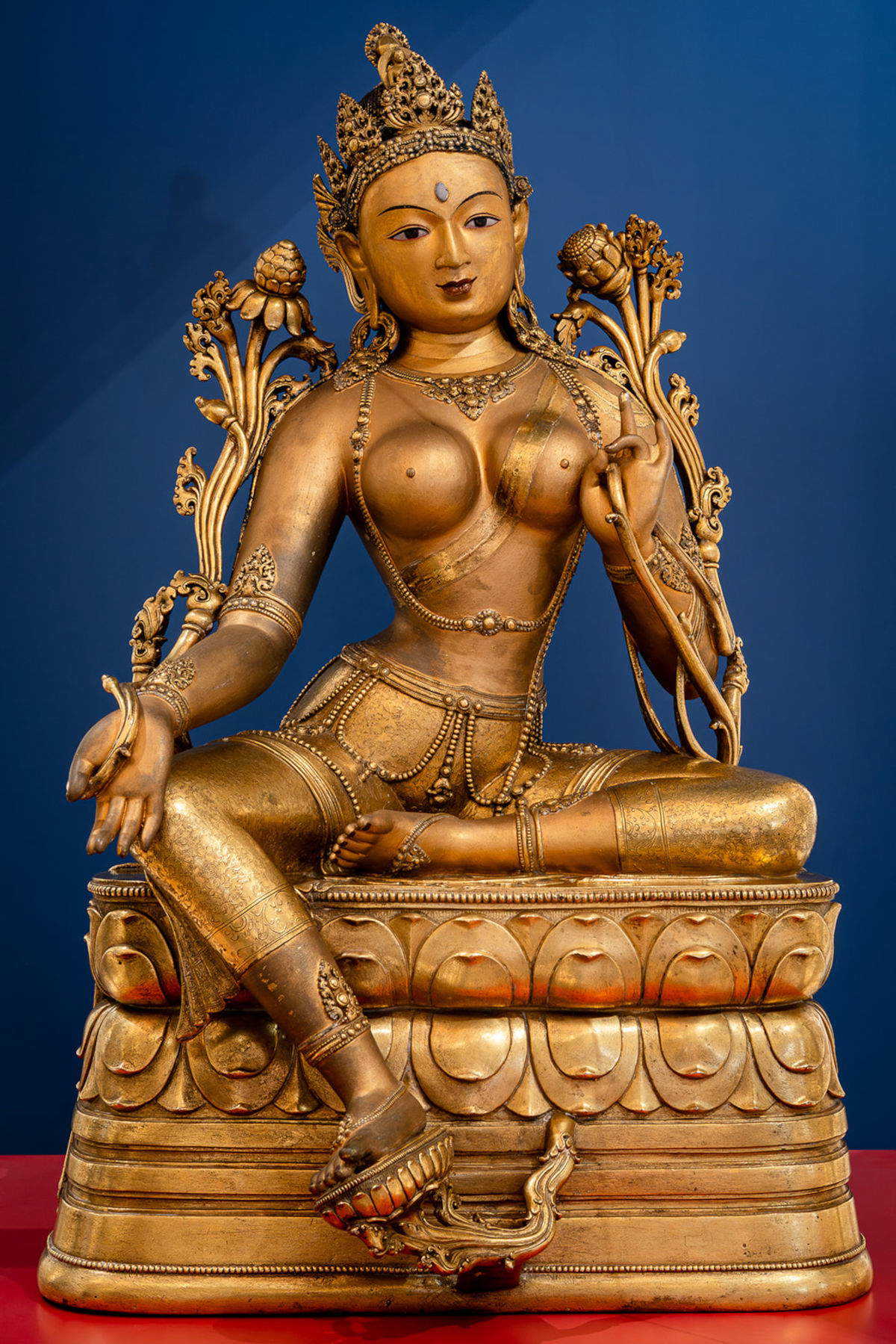 Vue de l'installation de l'exposition Zanabazar à la Galleria Borghese. De la Mongolie au baroque mondial. Photo : A. Benedetti &copy;Galleria Borghese