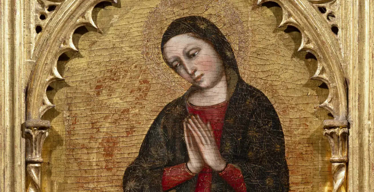 Eine „Madonna dell’Umiltà“ von Zanino di Pietro taucht wieder auf: Giorgio Baratti stellt sie auf der BIAF aus