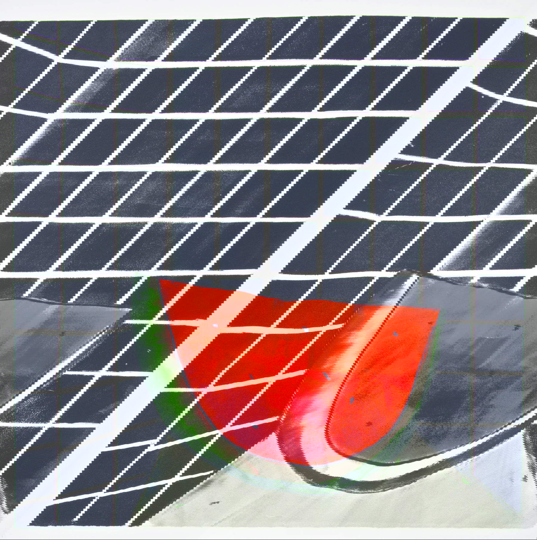 Zilla Leutenegger, Black Kitchen (2019; oil on cotton paper (monotype)) &copy; Courtesy of the artist &amp; Galerie Peter Kilchmann, Zurich/Paris