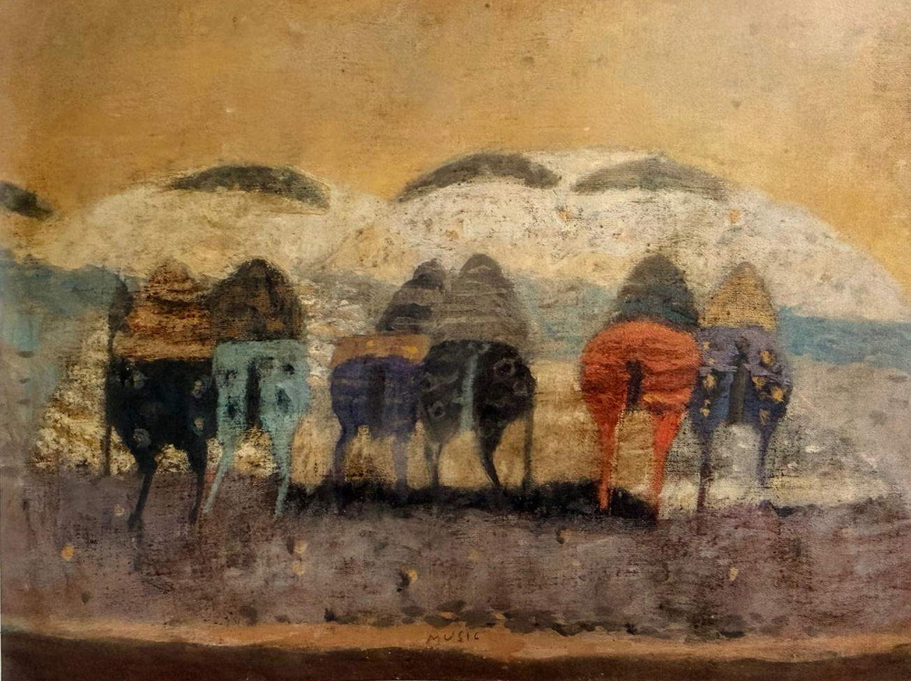 Zoran Mu&scaron;ič, Dalmatinisches Motiv (1950; Öl auf Leinwand)