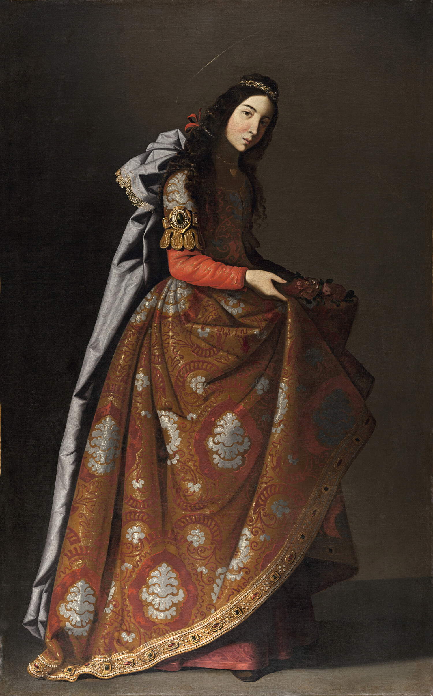 Francisco de Zurbar&aacute;n, Santa Casilda (1635; oil on canvas, 171 x 107 cm; Madrid, Museo Nacional Thyssen-Bornemisza)