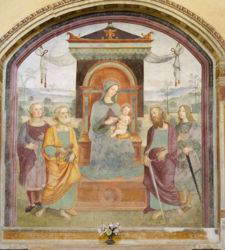 Asciano (Sienne), recherche sur la fresque de Sant'Ippolito et liens avec l'environnement pr&eacute;coce de Rapha&euml;l