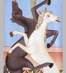 Siena: The Drappellone for the July 2 Palio, painted by Ismaele Nones, was unveiled