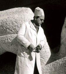 Henry Moore on display at the Guadagnucci Museum in Massa to mark the 40th anniversary of his death