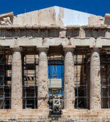 Acr&oacute;polis de Atenas: el front&oacute;n occidental del Parten&oacute;n vuelve a ser visible tras 220 a&ntilde;os