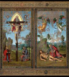 Das Banner der Heiligen Dreifaltigkeit von Raffaello kehrt nach der Restaurierung nach Citt&agrave; di Castello zur&uuml;ck