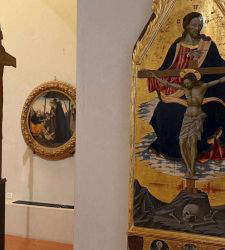 Prato, Restaurierung der Dreifaltigkeit von Apollonio di Giovanni. Zur&uuml;ck zum Museo dell'Opera del Duomo