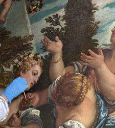 &Agrave; Venise, au Palais des Doges, l'Escalier des G&eacute;ants et &laquo; L'Enl&egrave;vement d'Europe &raquo; de V&eacute;ron&egrave;se sont en cours de restauration