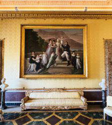 Royal Palace of Caserta, an exhibit in the Council Chamber recounts the Bourbon dynasty in the Restoration