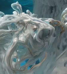 Sougwen Chung en Mil&aacute;n: BODY MACHINE (MERIDIANS) en la pared del Palazzo Citterio