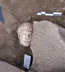 Hadrian's Head Found in Turkey: A 2.14-meter-tall Roman statue is back on its feet