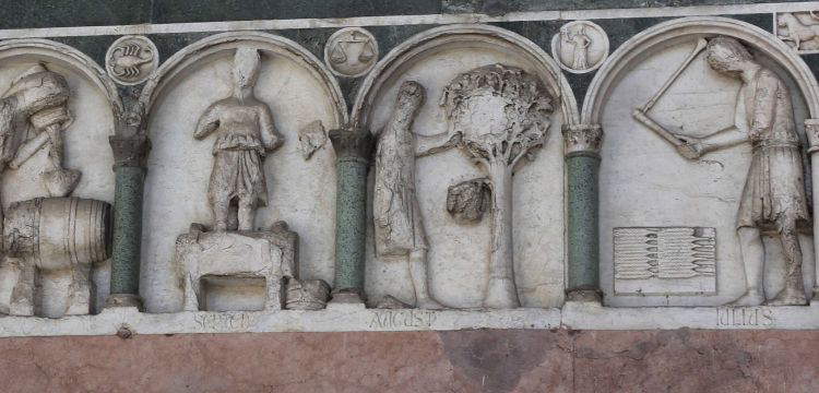 A calendar of stone: the cycle of months in Lucca Cathedral