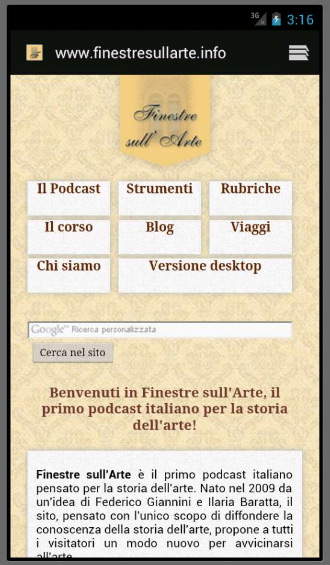 Finestre Sull'Arte version mobile